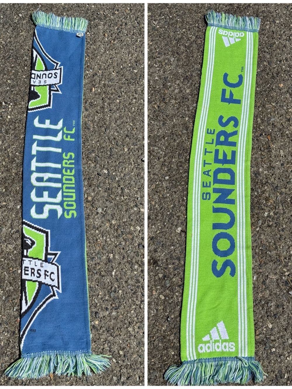 Adidas Seattle Sounders FC Scarf - Blue & Lime
